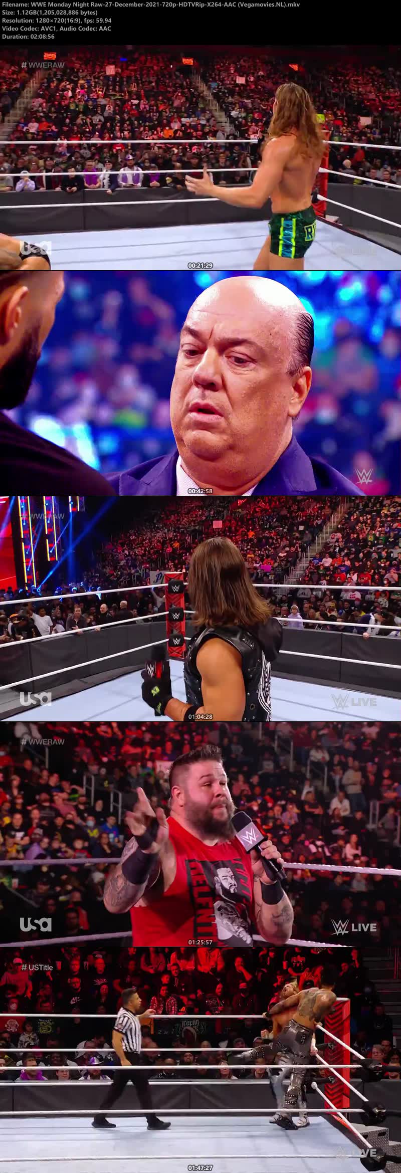WWE Monday Night Raw 27th December (2021) screenshot